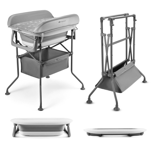 Μπανιέρα Αλλαξιέρα Μωρού 5-σε-1 Kinderkraft BUBBLY Grey