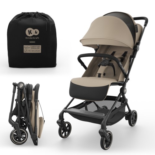 Καρότσι Ταξιδίου Ελαφρύ Cabin-size Kinderkraft NEBO Beige για έως 22kg