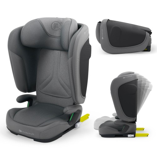 Αναδιπλούμενο Κάθισμα Aυτοκινήτου Kinderkraft UNITY 2 Isofix Grey 100–150cm (15-36kg)