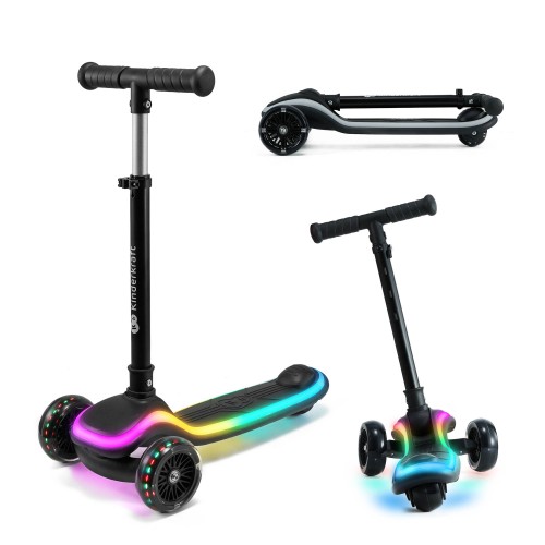 Παιδικό Τρίκυκλο Πατίνι με LED Φωτισμό Kinderkraft Raket Black