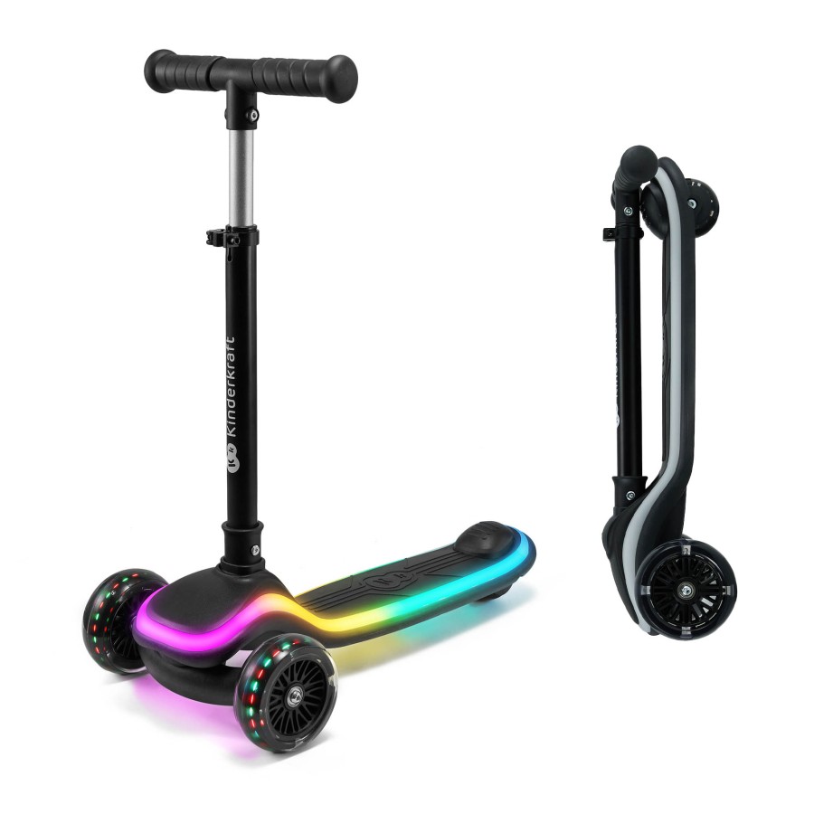 Παιδικό Τρίκυκλο Πατίνι με LED Φωτισμό Kinderkraft Raket Black