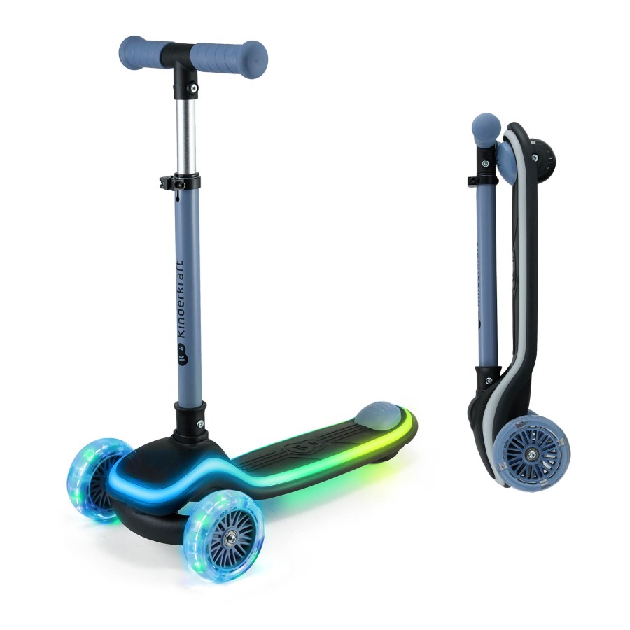 Παιδικό Τρίκυκλο Πατίνι με LED Φωτισμό Kinderkraft Raket Blue