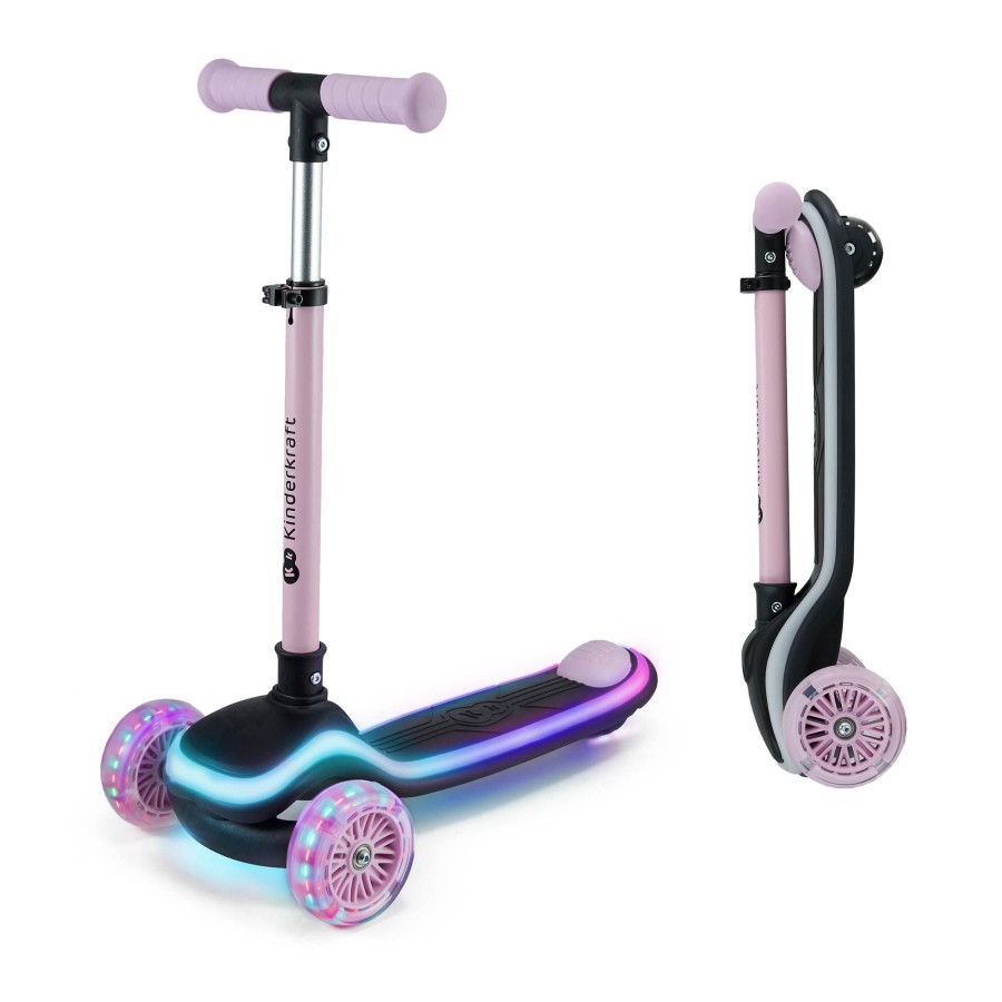 Παιδικό Τρίκυκλο Πατίνι με LED Φωτισμό Kinderkraft Raket Pink