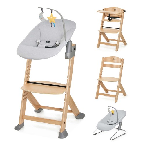 Σετ Καρέκλα Φαγητού - Ρηλάξ 2 Σε 1 Kinderkraft ENOCK + CALMEE Natural