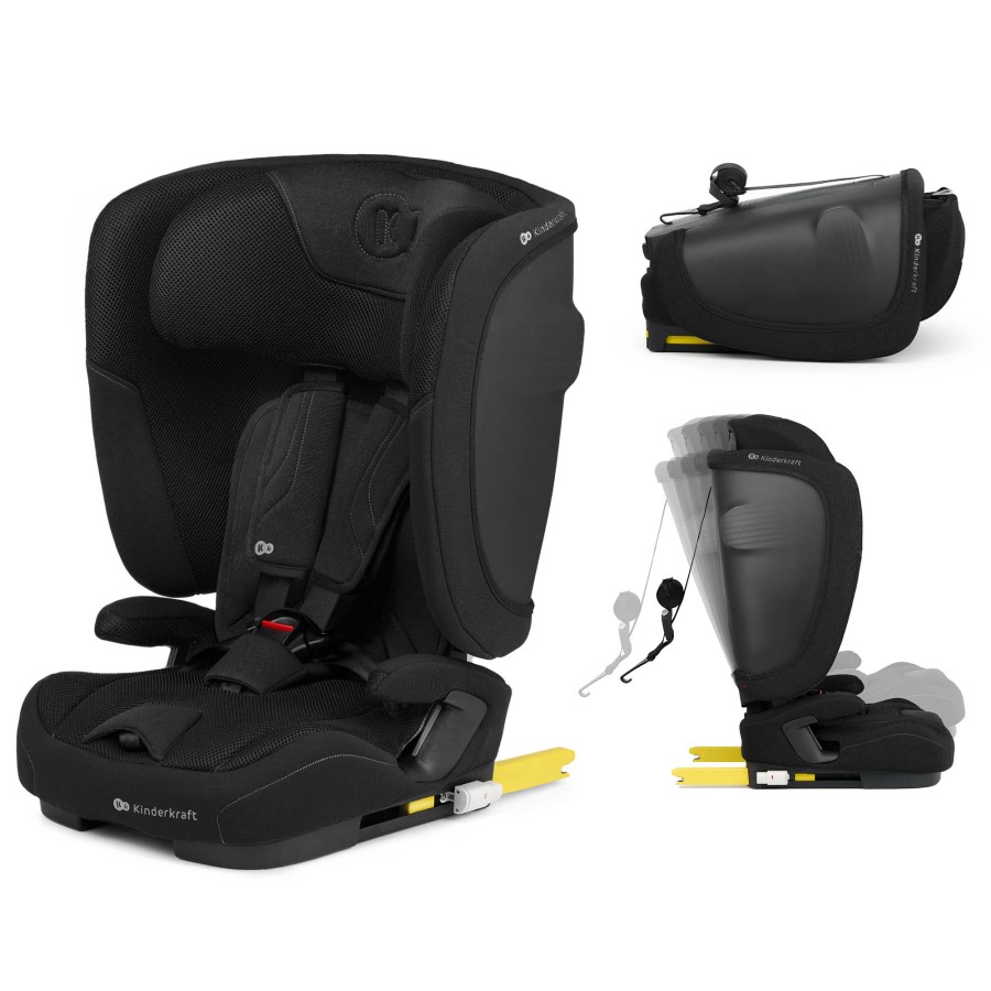 Παιδικό Κάθισμα Αυτοκινήτου Kinderkraft FIX2GO i-Size Black 76-150cm (15 μηνών-12 ετών)