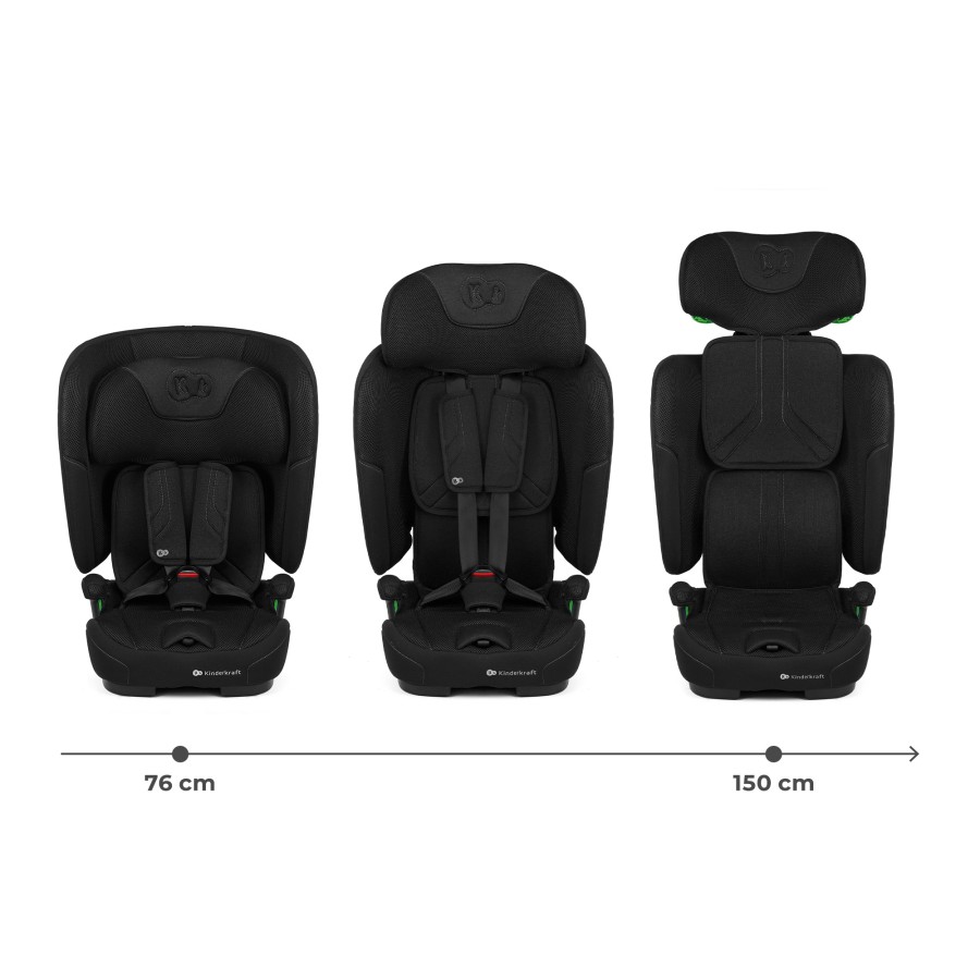 Παιδικό Κάθισμα Αυτοκινήτου Kinderkraft FIX2GO i-Size Black 76-150cm (15 μηνών-12 ετών)