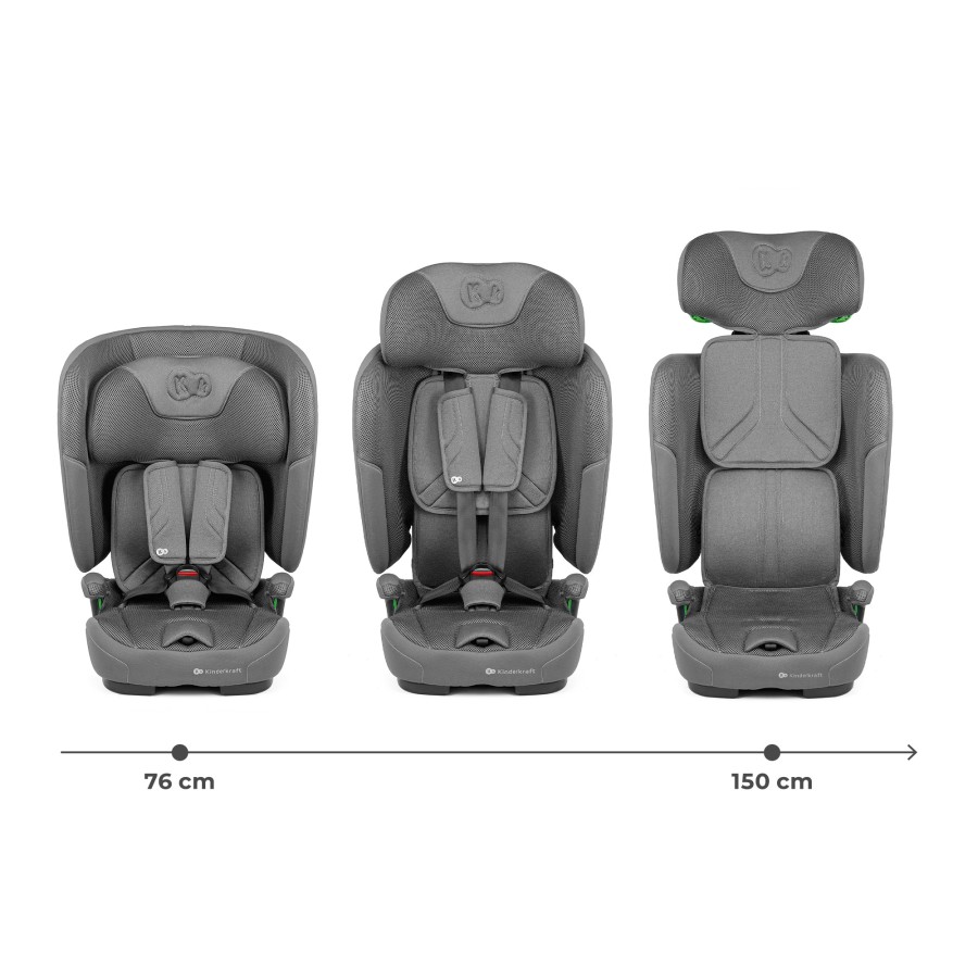 Παιδικό Κάθισμα Αυτοκινήτου Kinderkraft FIX2GO i-Size Grey 76-150cm (15 μηνών-12 ετών)