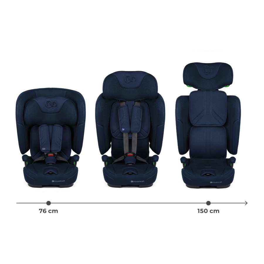 Παιδικό Κάθισμα Αυτοκινήτου Kinderkraft FIX2GO i-Size Navy 76-150cm (15 μηνών-12 ετών)
