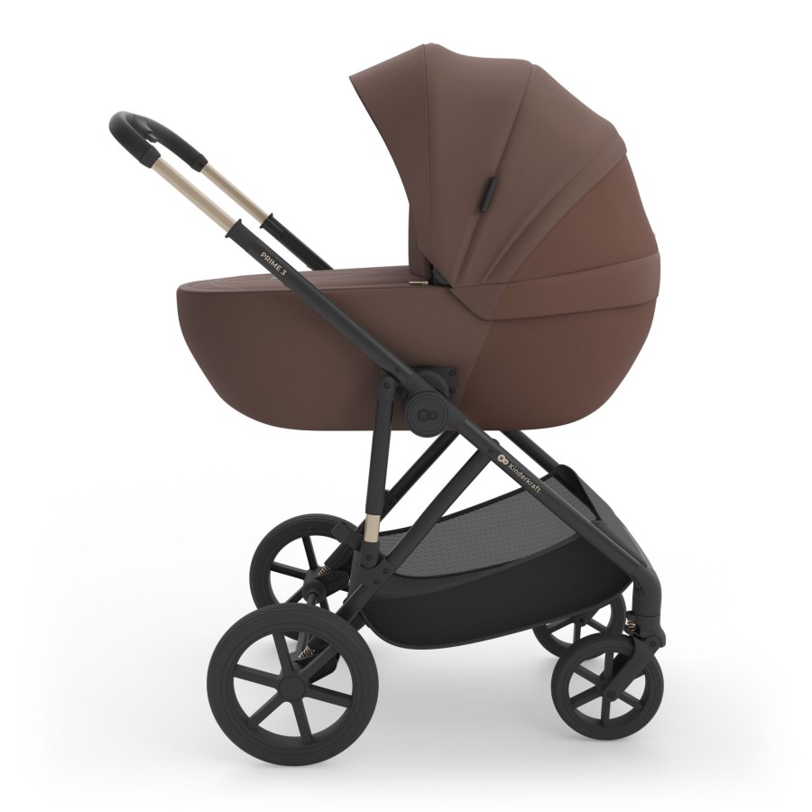 Παιδικό Σύστημα Μεταφοράς 3 σε 1 Kinderkraft PRIME 3 Brown με Κάθισμα Αυτοκινήτου & Πορτ-Μπεμπέ