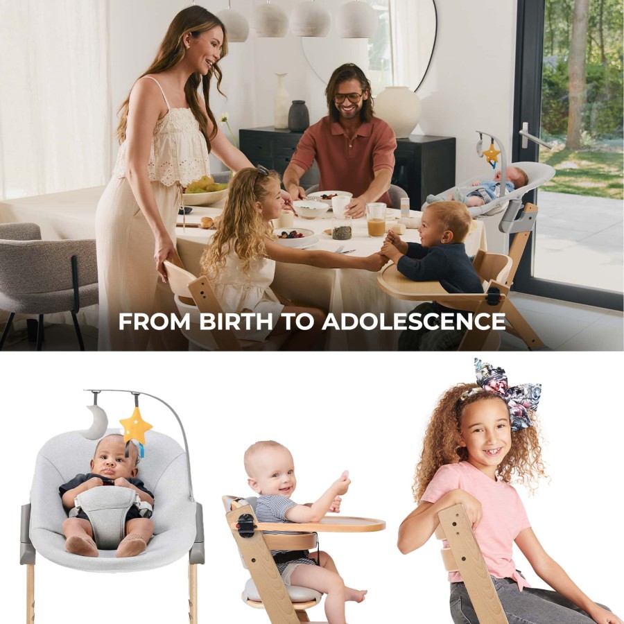 Σετ Καρέκλα Φαγητού - Ρηλάξ 2 Σε 1 Kinderkraft ENOCK + CALMEE Natural