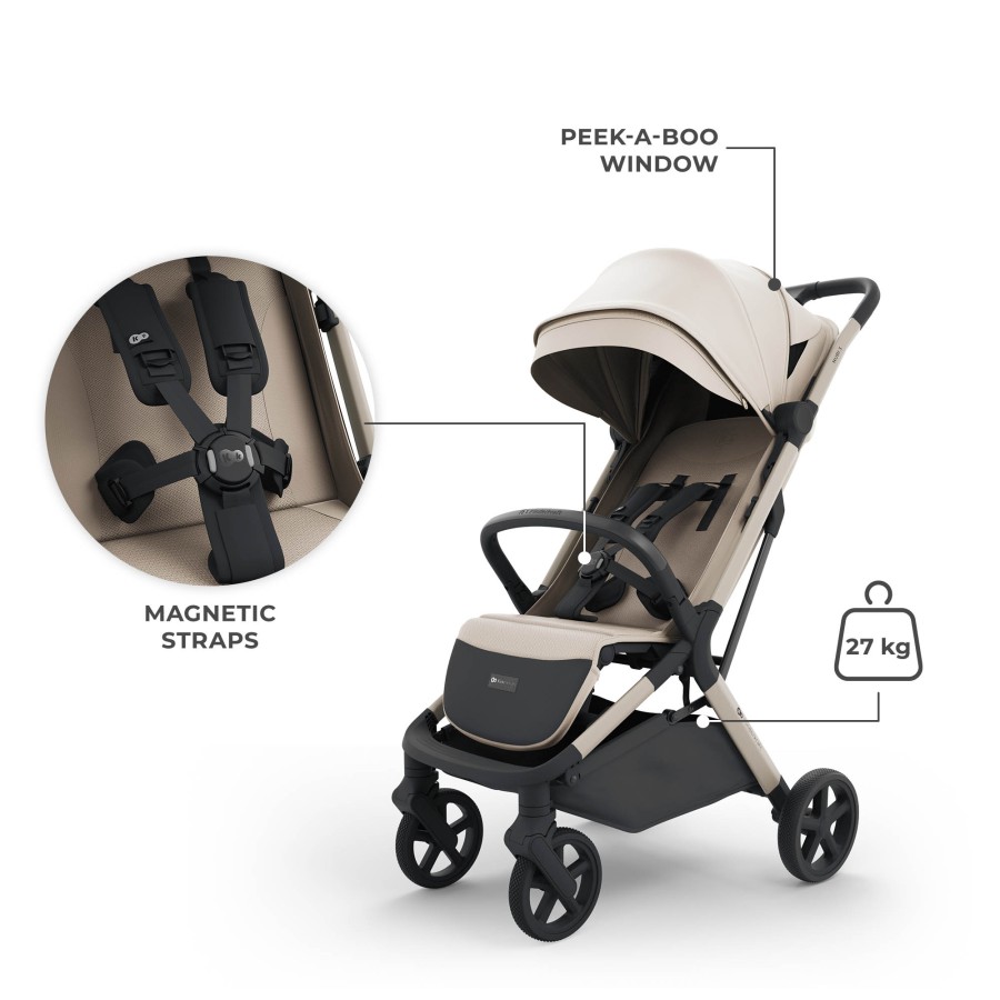 Premium Καρότσι Πόλης με Autofolding Kinderkraft NUBI 3 Beige