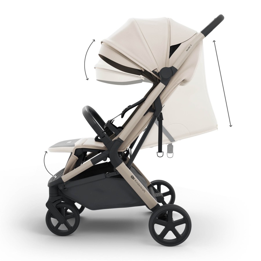 Premium Καρότσι Πόλης με Autofolding Kinderkraft NUBI 3 Beige