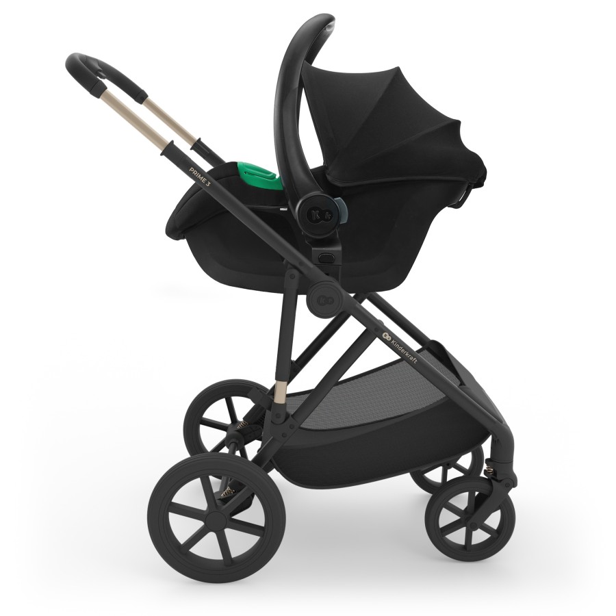 Παιδικό Σύστημα Μεταφοράς 3 σε 1 Kinderkraft PRIME 3 Black με Κάθισμα Αυτοκινήτου & Πορτ-Μπεμπέ