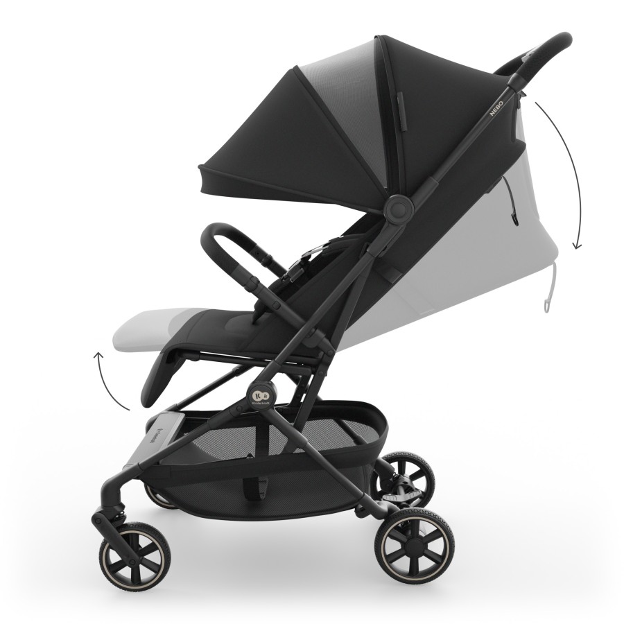 Καρότσι Ταξιδίου Ελαφρύ Cabin-size Kinderkraft NEBO Black για έως 22kg