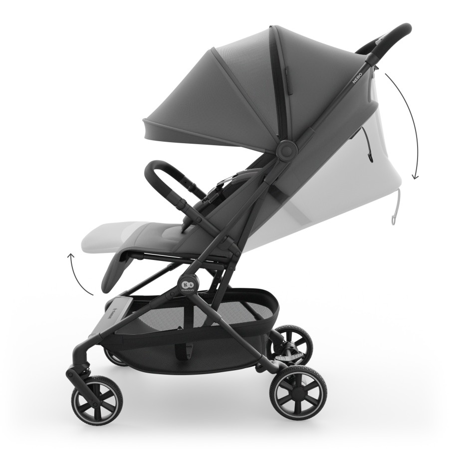 Καρότσι Ταξιδίου Ελαφρύ Cabin-size Kinderkraft NEBO Grey για έως 22kg