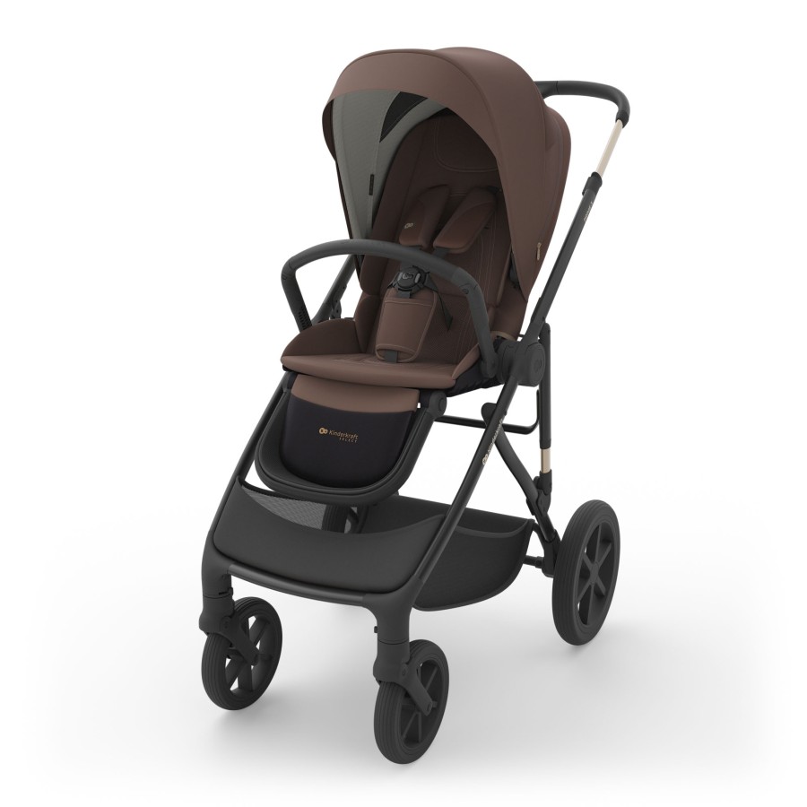 Παιδικό Σύστημα Μεταφοράς 3 σε 1 Kinderkraft PRIME 3 Brown με Κάθισμα Αυτοκινήτου & Πορτ-Μπεμπέ