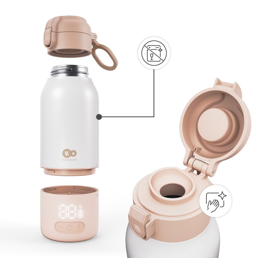 Φορητός Θερμαντήρας Γάλακτος & Θερμός 2 σε 1 500 ml Kinderkraft GAJA Beige