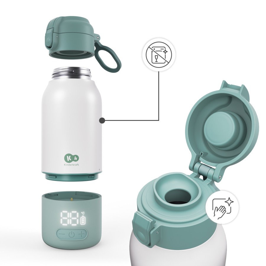 Φορητός Θερμαντήρας Γάλακτος & Θερμός 2 σε 1 500 ml Kinderkraft GAJA Green