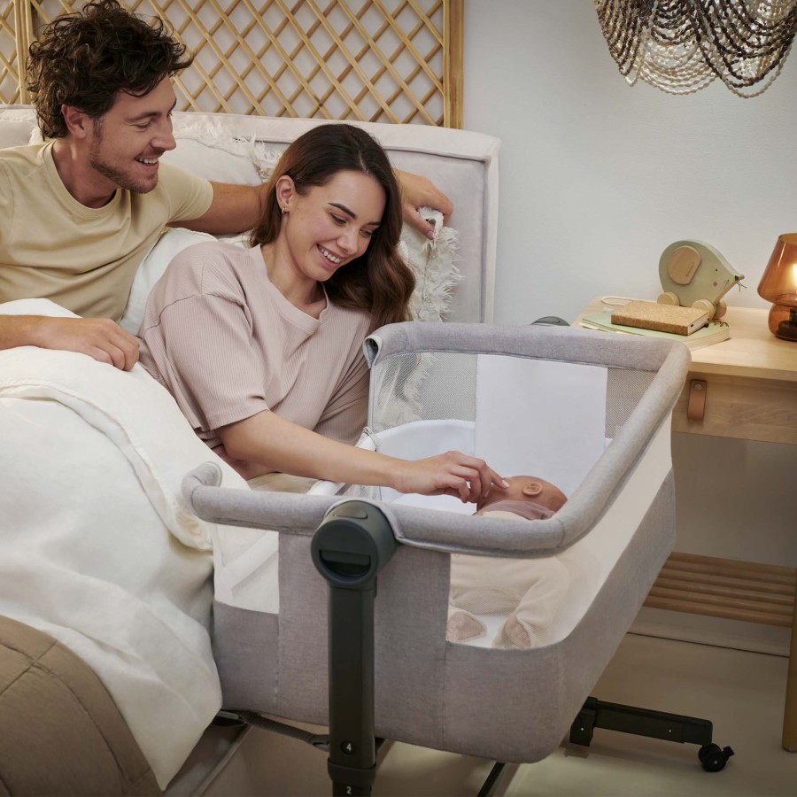 Ρυθμιζόμενο Βρεφικό Λίκνο με Στρώμα Kinderkraft NESTE UP 2 Light Grey