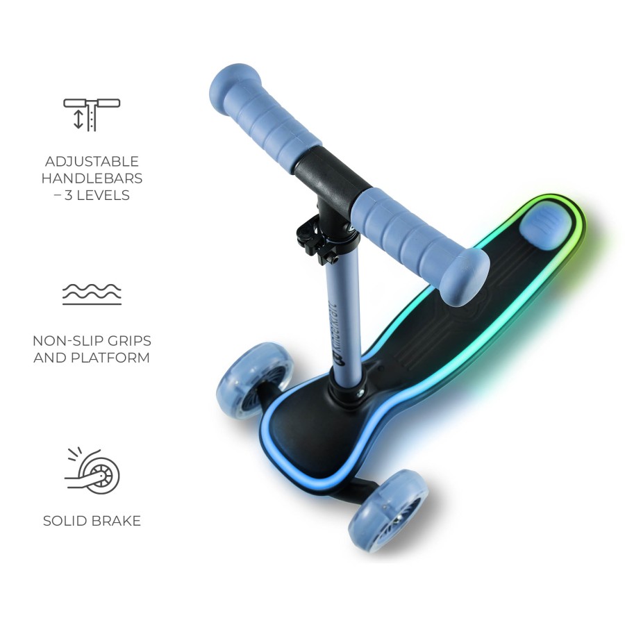 Παιδικό Τρίκυκλο Πατίνι με LED Φωτισμό Kinderkraft Raket Blue
