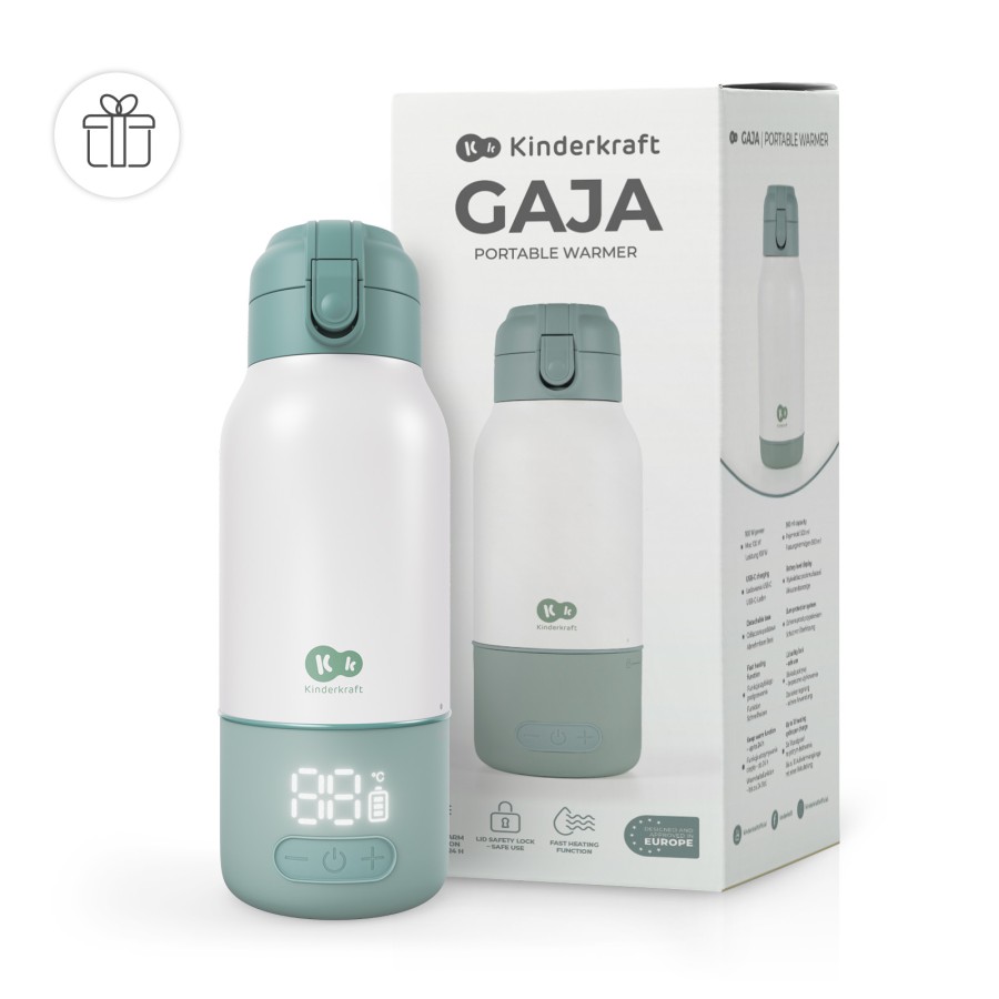 Φορητός Θερμαντήρας Γάλακτος & Θερμός 2 σε 1 500 ml Kinderkraft GAJA Green