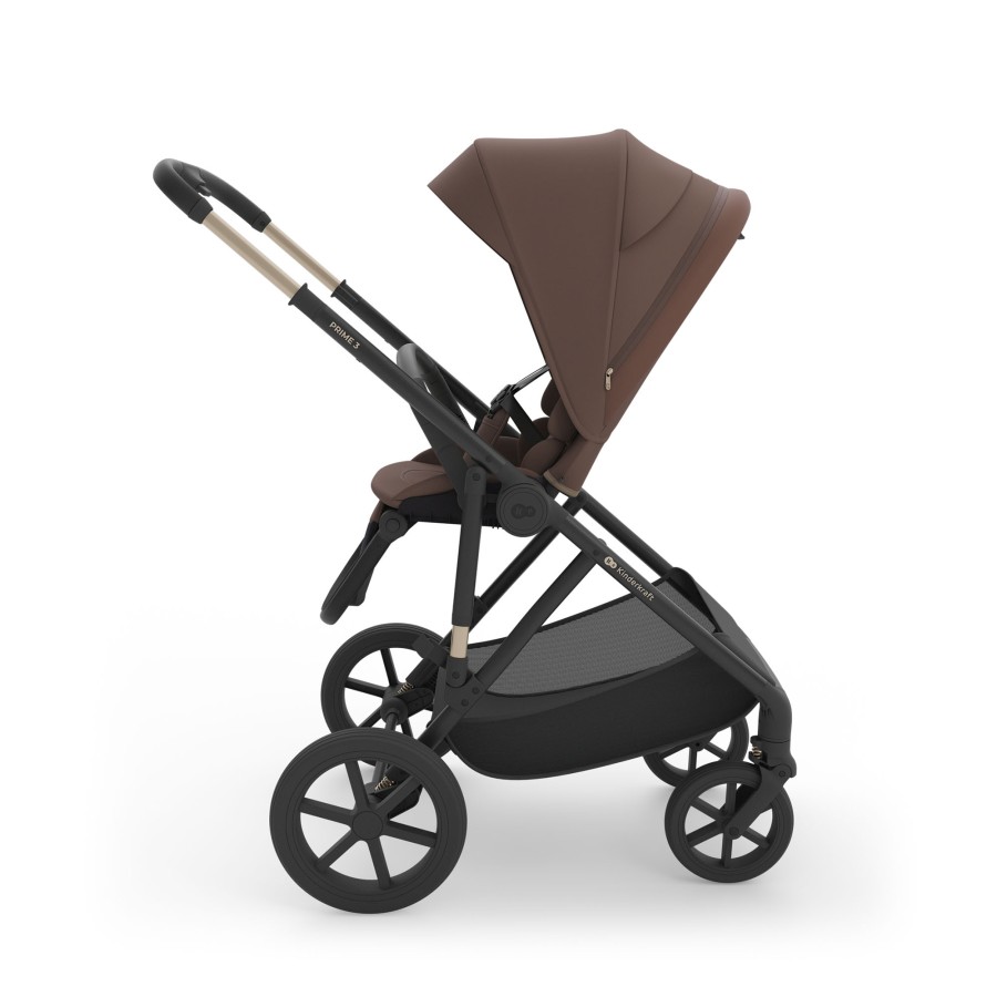 Παιδικό Σύστημα Μεταφοράς 3 σε 1 Kinderkraft PRIME 3 Brown με Κάθισμα Αυτοκινήτου & Πορτ-Μπεμπέ