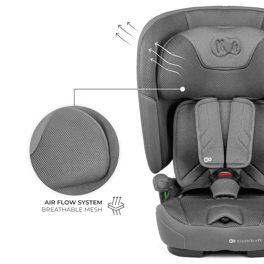 Παιδικό Κάθισμα Αυτοκινήτου Kinderkraft FIX2GO i-Size Grey 76-150cm (15 μηνών-12 ετών)