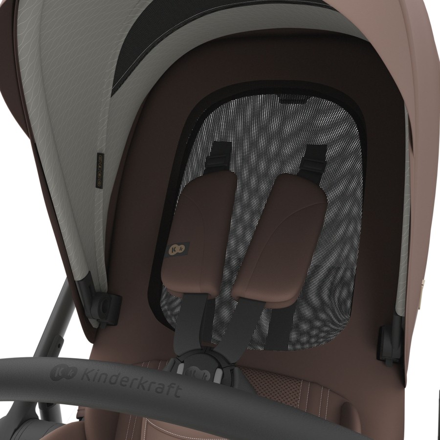 Παιδικό Σύστημα Μεταφοράς 3 σε 1 Kinderkraft PRIME 3 Brown με Κάθισμα Αυτοκινήτου & Πορτ-Μπεμπέ