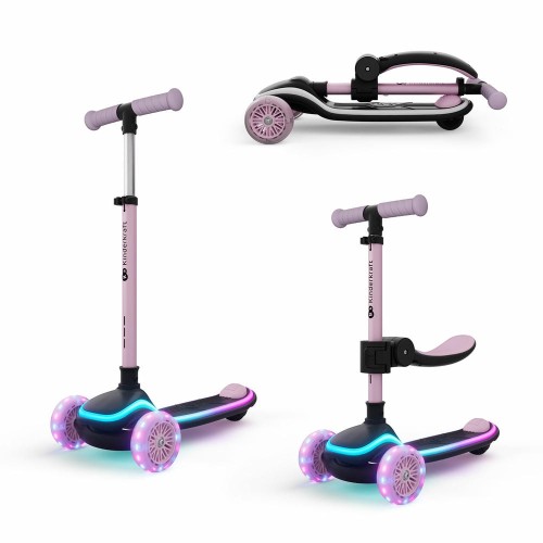 Πατίνι 2 σε 1 με Κάθισμα & LED Φωτισμό Kinderkraft RAKET UP Pink