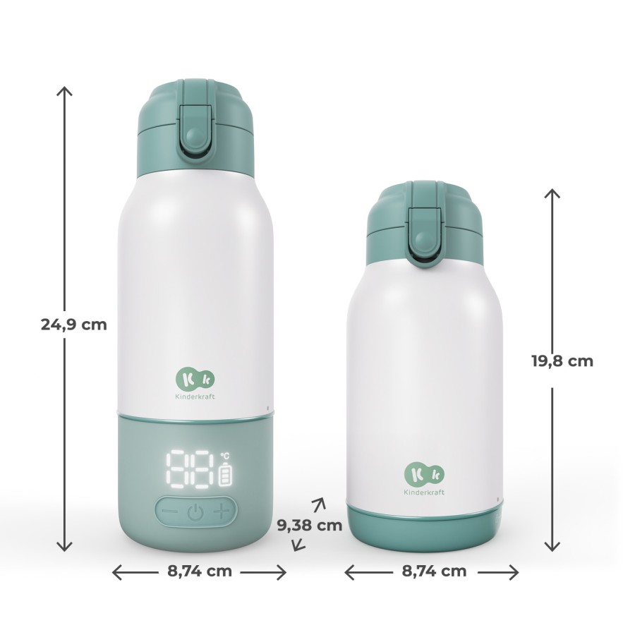 Φορητός Θερμαντήρας Γάλακτος & Θερμός 2 σε 1 500 ml Kinderkraft GAJA Green
