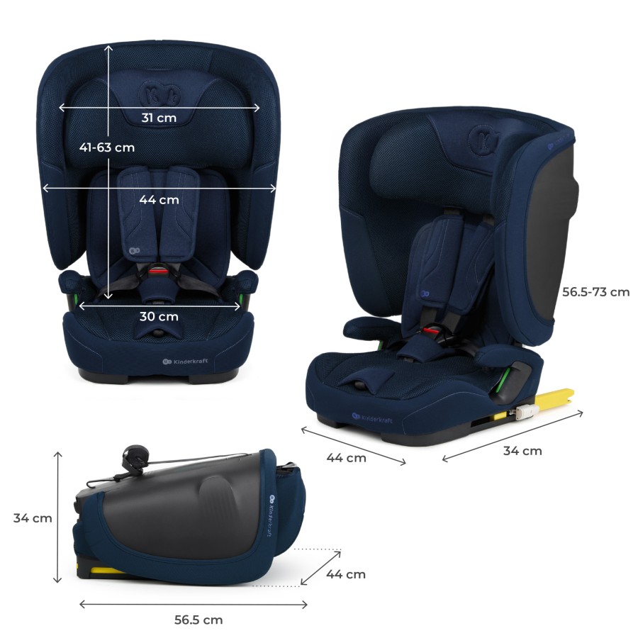 Παιδικό Κάθισμα Αυτοκινήτου Kinderkraft FIX2GO i-Size Navy 76-150cm (15 μηνών-12 ετών)