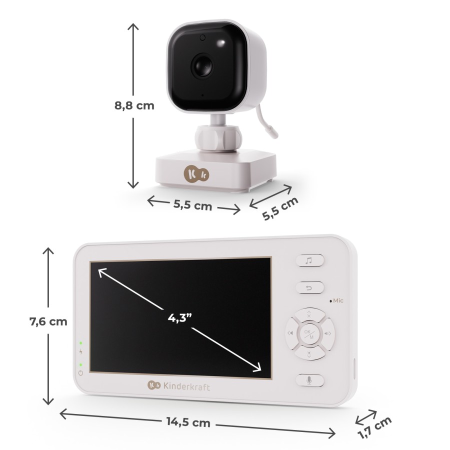 Φορητό Baby Monitor Χωρίς Wi-Fi με Οθόνη 4.3" Kinderkraft NITEEYE TRAVEL 