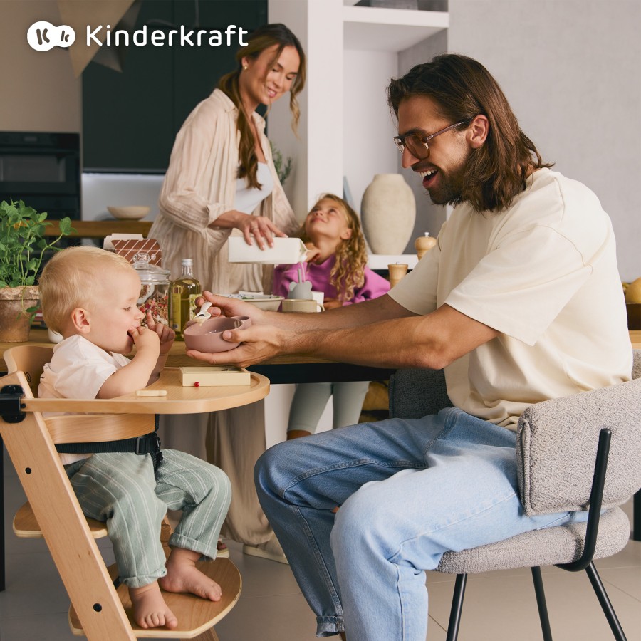 Σετ Καρέκλα Φαγητού - Ρηλάξ 2 Σε 1 Kinderkraft ENOCK + CALMEE Natural