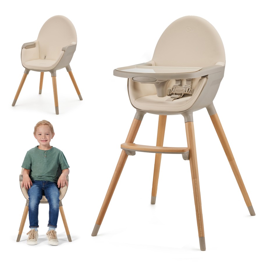 Παιδική Καρέκλα Φαγητού 2 σε 1 Kinderkraft Fini Beige