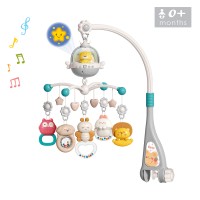 Bebe Stars Μουσικό Περιστρεφόμενο Κούνιας με Bluetooth, Προβολέα, Τηλεχειριστήριο, Λευκούς Ήχους & 5 Κρεμαστά Παιχνίδια