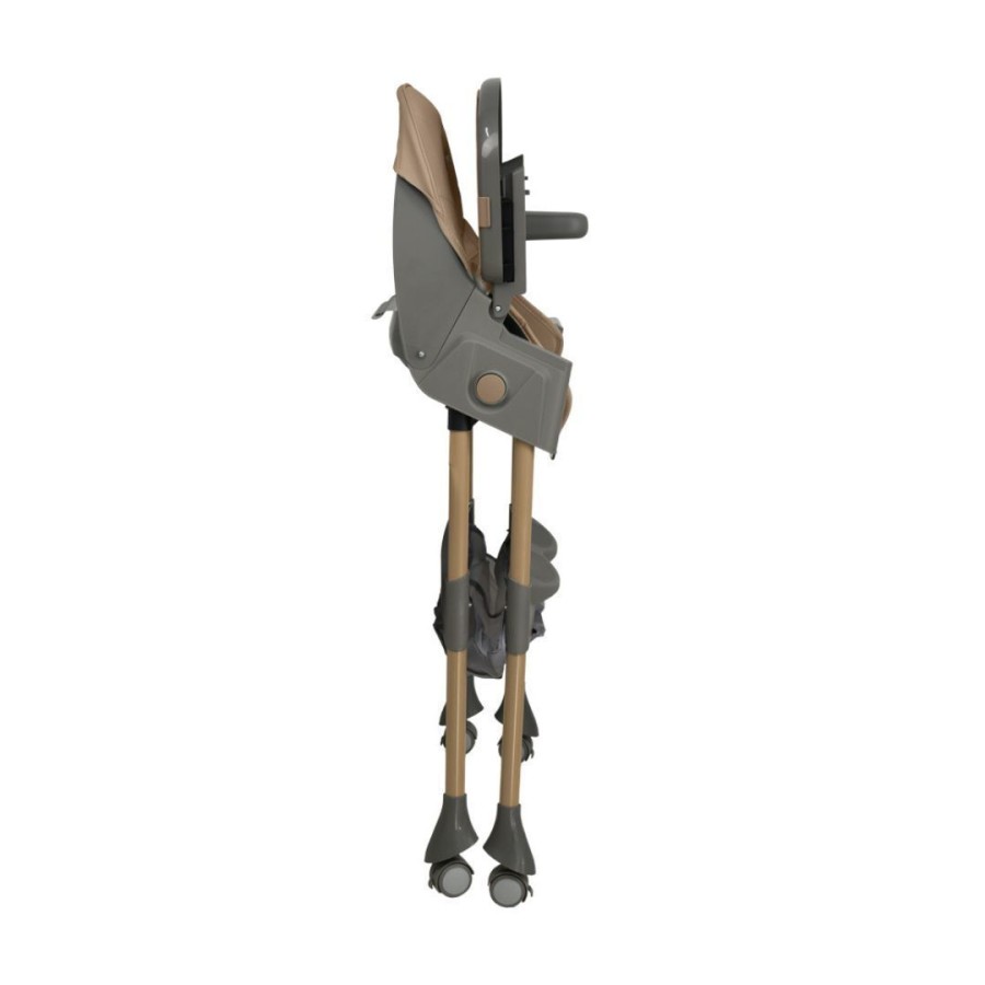 Bebe Stars Comfy 2 in 1 Καρεκλάκι Φαγητού Beige με Ανάκλιση, Διπλό Δίσκο & Ζώνη 5 Σημείων