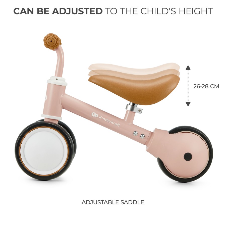 Παιδικό Τρίκυκλο Ποδήλατο Ισορροπίας Kinderkraft Mini CUTIE Light Pink