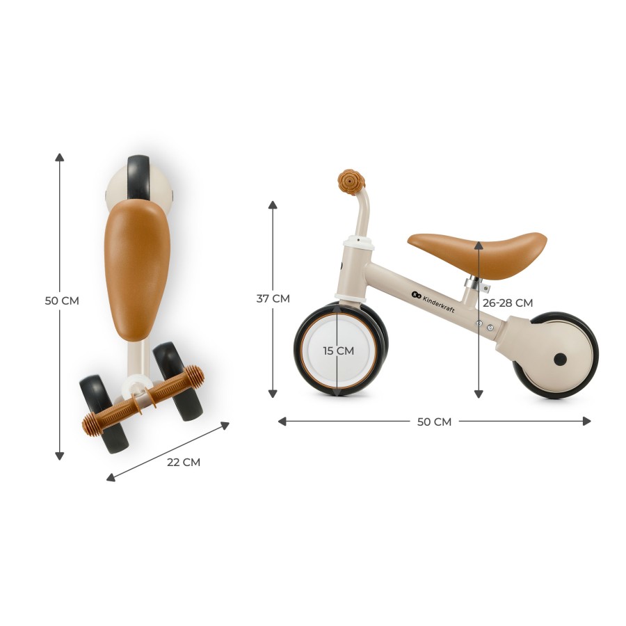 Παιδικό Τρίκυκλο Ποδήλατο Ισορροπίας Kinderkraft Mini CUTIE Beige