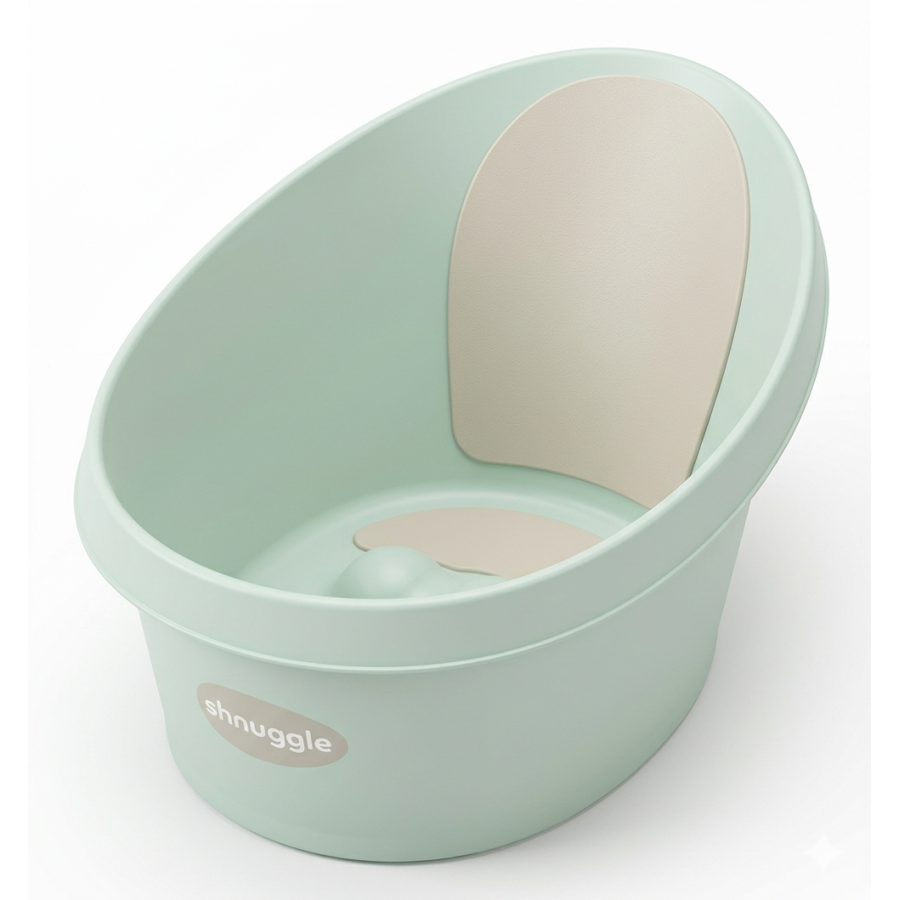 SHNUGGLE Toddler Bath Μπανάκι με Τάπα Mint 12 Μηνών-4 Ετών