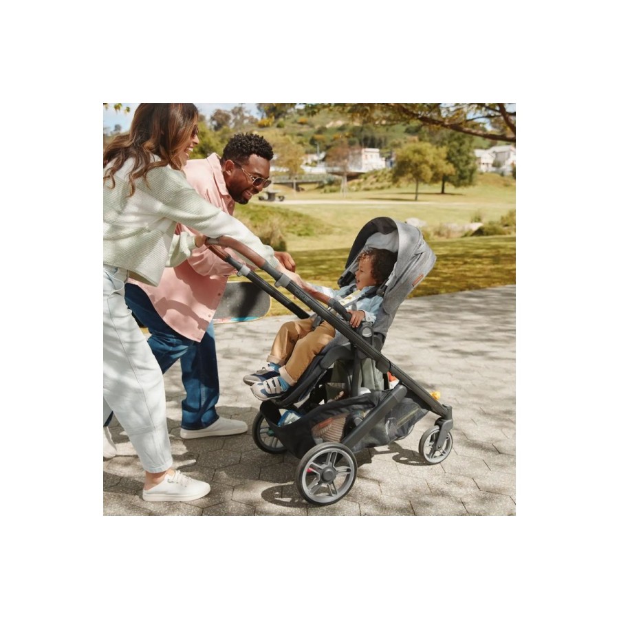 UPPAbaby Cruz V3 Βρεφικό Καρότσι James Black Carbon Frame με Black Leather