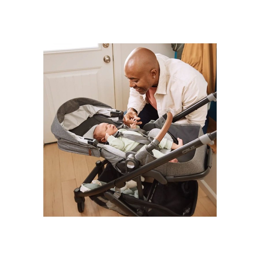 UPPAbaby Cruz V3 Βρεφικό Καρότσι James Black Carbon Frame με Black Leather