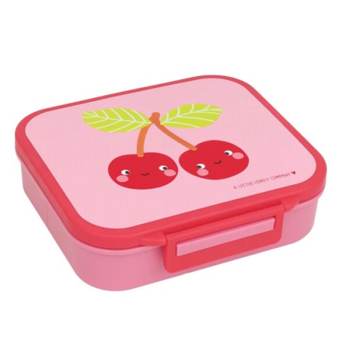 Παιδικό Δοχείο Φαγητού Bento με Χωρίσματα 900ml A Little Lovely Company Happy Cherries