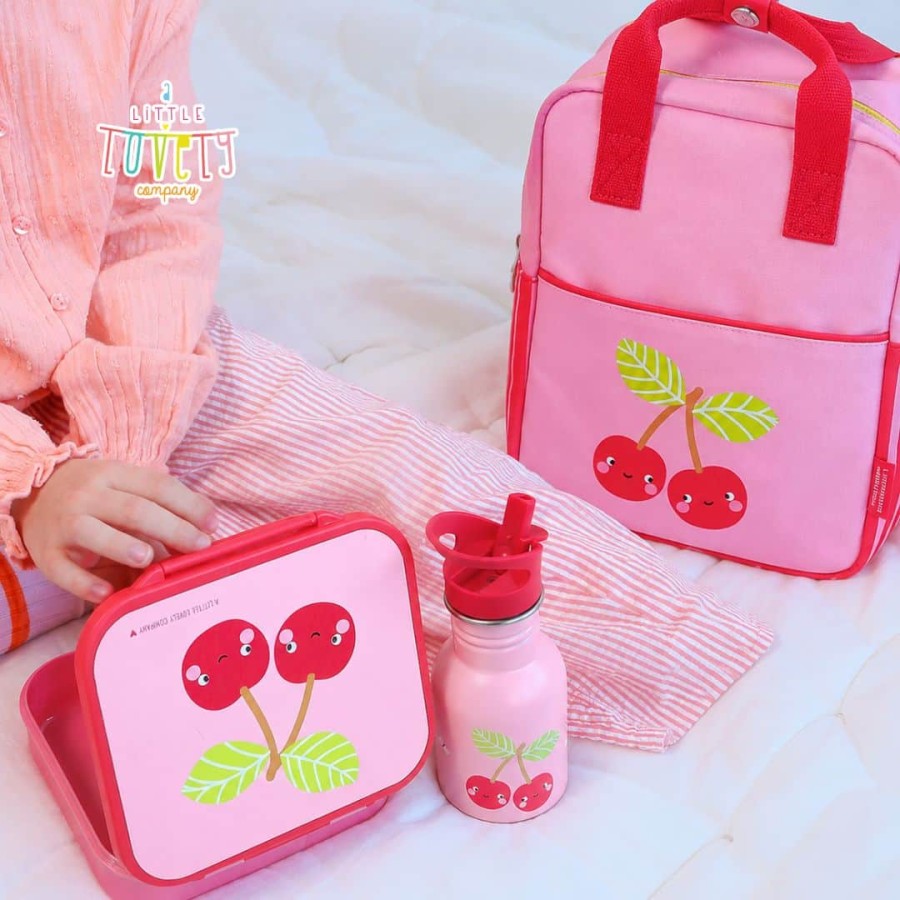 Παιδικό Δοχείο Φαγητού Bento με Χωρίσματα 900ml A Little Lovely Company Happy Cherries