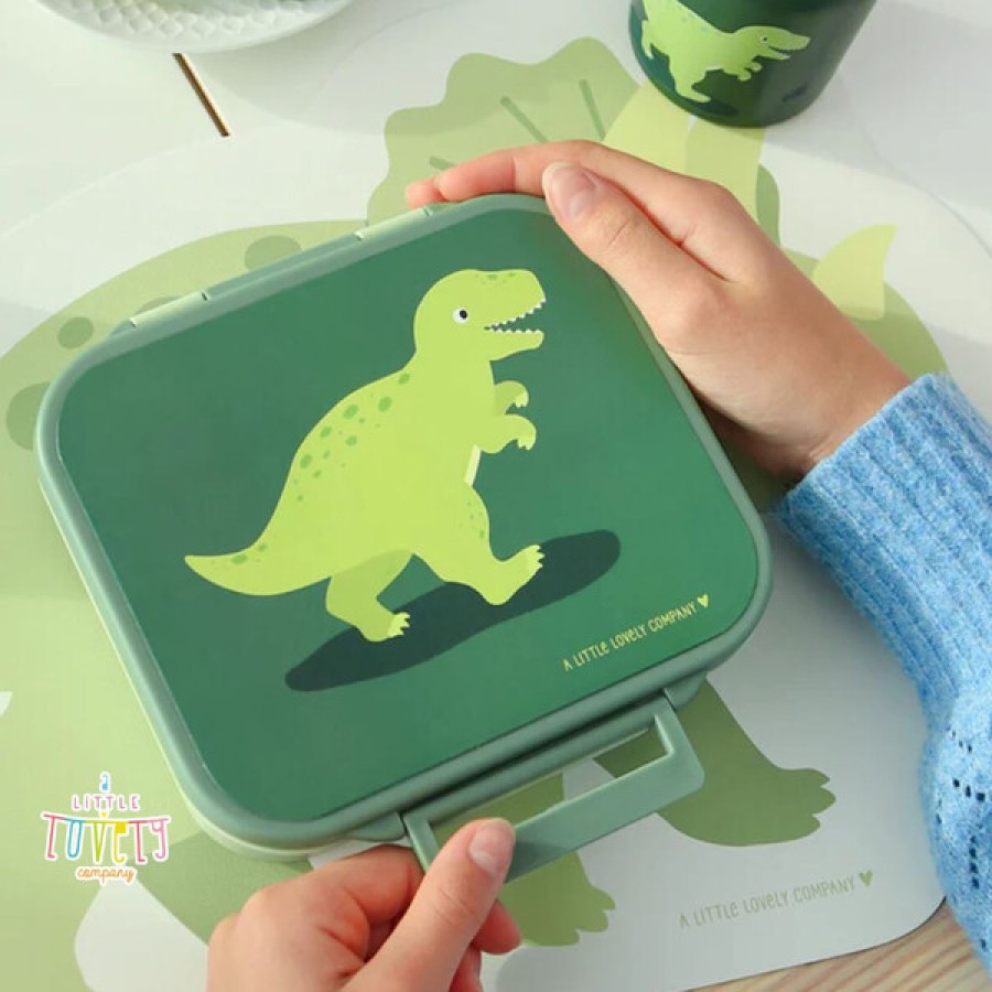 Παιδικό Δοχείο Φαγητού Bento με Χωρίσματα 900ml A Little Lovely Company Dinosaur