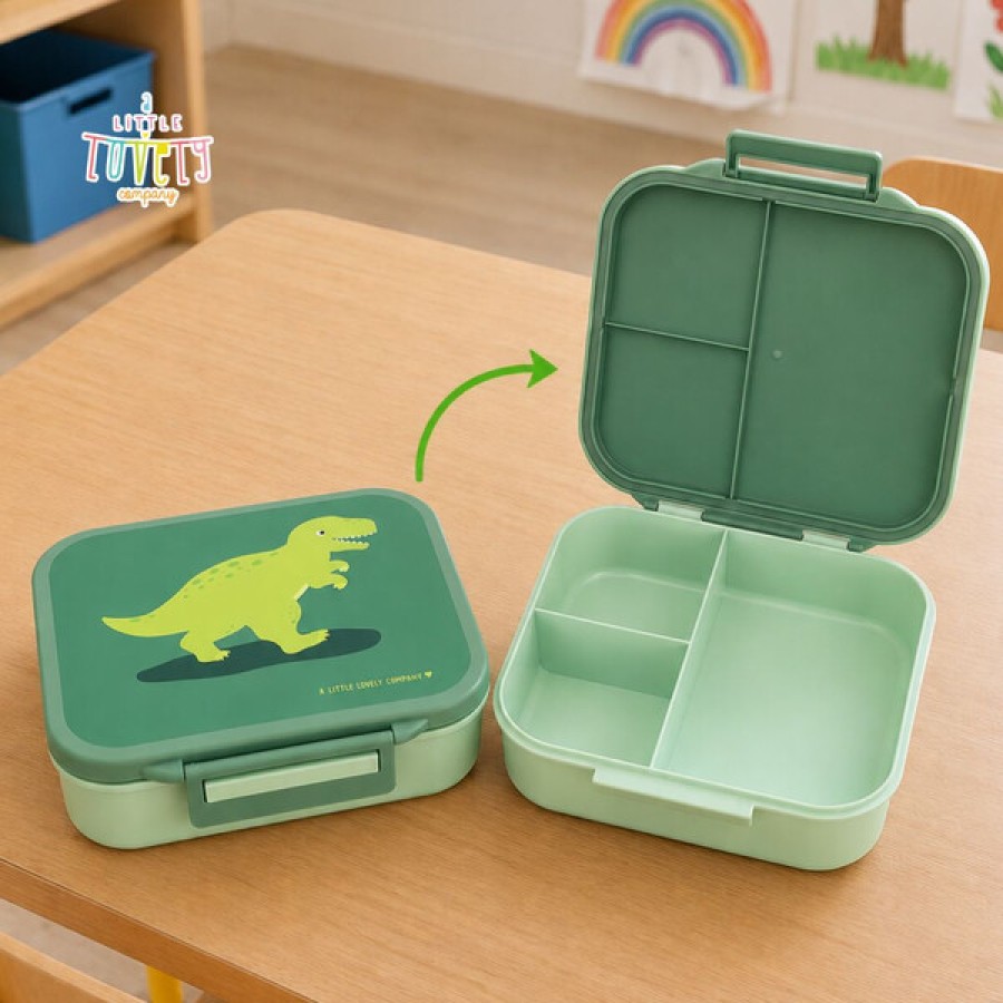 Παιδικό Δοχείο Φαγητού Bento με Χωρίσματα 900ml A Little Lovely Company Dinosaur