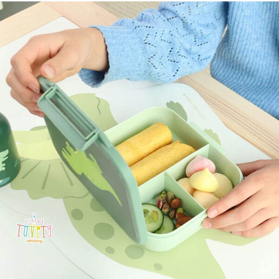 Παιδικό Δοχείο Φαγητού Bento με Χωρίσματα 900ml A Little Lovely Company Dinosaur