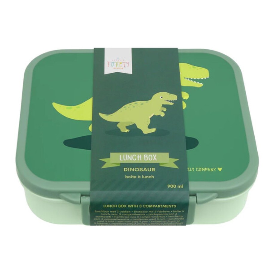 Παιδικό Δοχείο Φαγητού Bento με Χωρίσματα 900ml A Little Lovely Company Dinosaur
