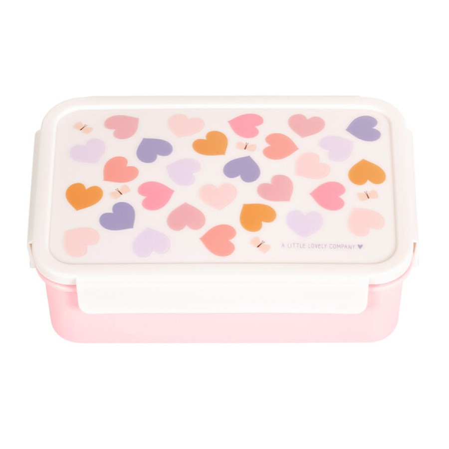 Παιδικό Δοχείο Φαγητού Bento με Χωρίσματα 1.2L A Little Lovely Company Hearts