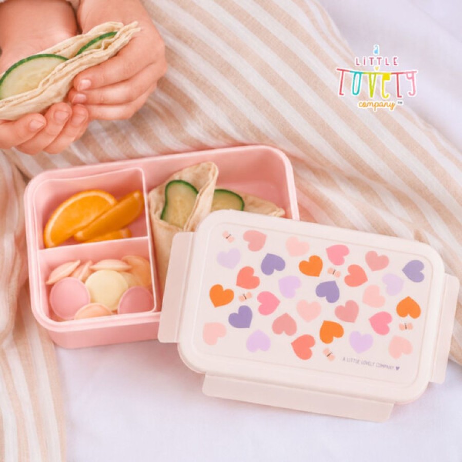 Παιδικό Δοχείο Φαγητού Bento με Χωρίσματα 1.2L A Little Lovely Company Hearts