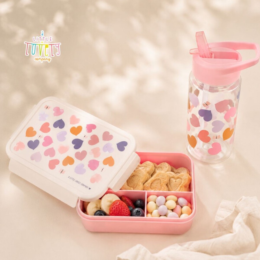 Παιδικό Δοχείο Φαγητού Bento με Χωρίσματα 1.2L A Little Lovely Company Hearts